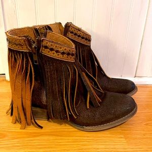 Fringe booties